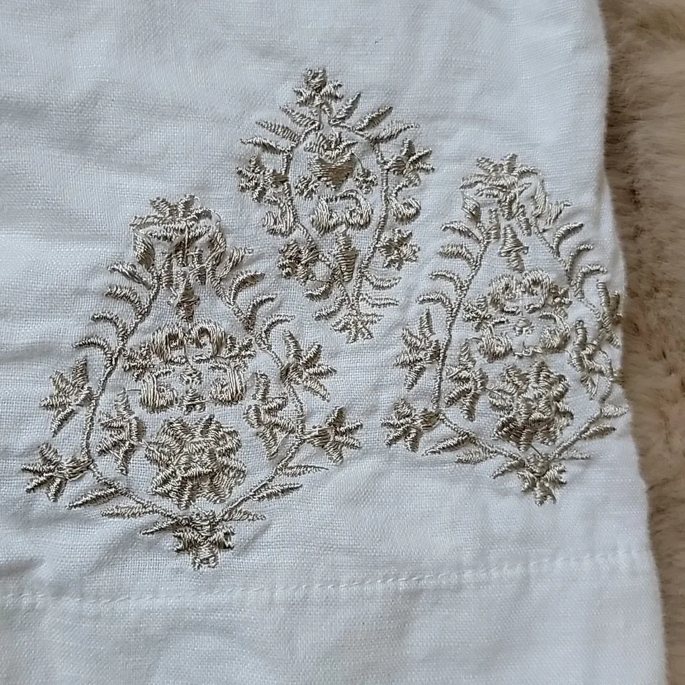 OLD NAVY WHITE LINEN/COTTON BOHO SUNDRESS, SIZE 18-24 MONTHS